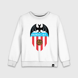 Свитшот хлопковый детский FC Valencia, цвет: белый