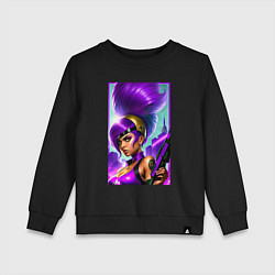 Свитшот хлопковый детский Fantasy character - Saints Row - beauty, цвет: черный