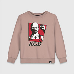 Свитшот хлопковый детский KGB Lenin, цвет: пыльно-розовый