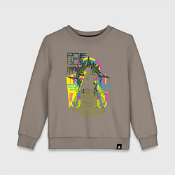 Свитшот хлопковый детский Робо лайф, цвет: утренний латте