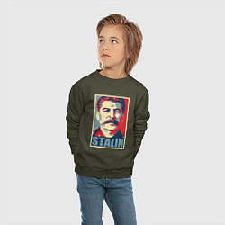 Свитшот хлопковый детский Stalin USSR, цвет: хаки — фото 2