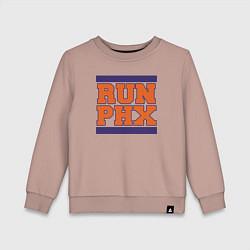 Свитшот хлопковый детский Run Phoenix Suns, цвет: пыльно-розовый