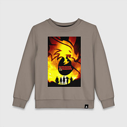 Свитшот хлопковый детский Подземелья и драконы, цвет: утренний латте