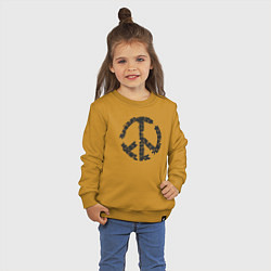 Свитшот хлопковый детский Puzzle peace, цвет: горчичный — фото 2