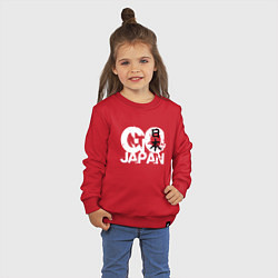 Свитшот хлопковый детский Go Japan - motto, цвет: красный — фото 2