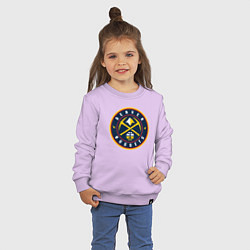 Свитшот хлопковый детский Denver Nuggets, цвет: лаванда — фото 2