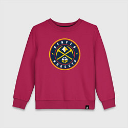 Свитшот хлопковый детский Denver Nuggets, цвет: маджента