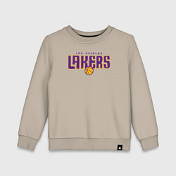 Свитшот хлопковый детский Team Lakers, цвет: миндальный