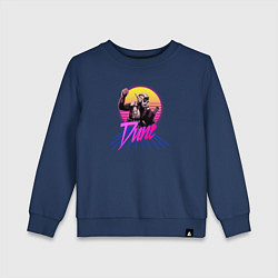 Свитшот хлопковый детский Dune retro game, цвет: тёмно-синий