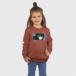 Свитшот хлопковый детский Токито, цвет: кирпичный — фото 2