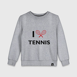 Свитшот хлопковый детский I Love Tennis, цвет: меланж