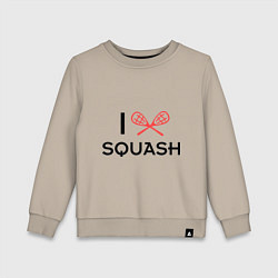 Свитшот хлопковый детский I Love Squash, цвет: миндальный