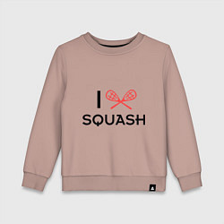 Свитшот хлопковый детский I Love Squash, цвет: пыльно-розовый