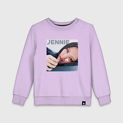 Свитшот хлопковый детский Blackpink Jennie, цвет: лаванда