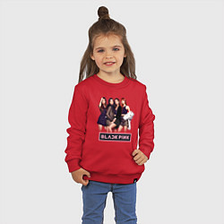 Свитшот хлопковый детский Rose Blackpink kpop, цвет: красный — фото 2