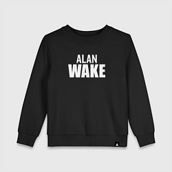 Свитшот хлопковый детский Alan Wake logo, цвет: черный