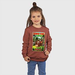 Свитшот хлопковый детский Nintendo - donkey kong, цвет: кирпичный — фото 2