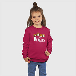 Свитшот хлопковый детский Бигли, цвет: маджента — фото 2