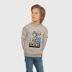 Свитшот хлопковый детский Vault science, цвет: миндальный — фото 2