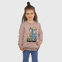 Свитшот хлопковый детский Vault science, цвет: пыльно-розовый — фото 2