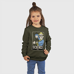 Свитшот хлопковый детский Vault science, цвет: хаки — фото 2