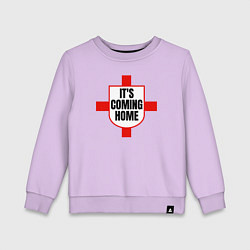 Свитшот хлопковый детский England coming home, цвет: лаванда