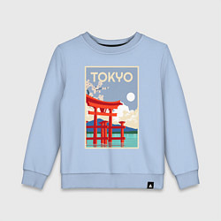 Свитшот хлопковый детский Tokyo - japan, цвет: мягкое небо