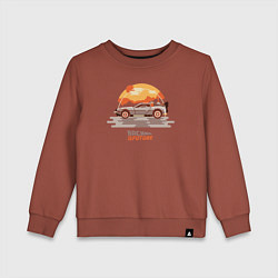Свитшот хлопковый детский Back to the future sun, цвет: кирпичный