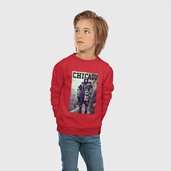 Свитшот хлопковый детский Модный чувак из Чикаго - нейросеть, цвет: красный — фото 2