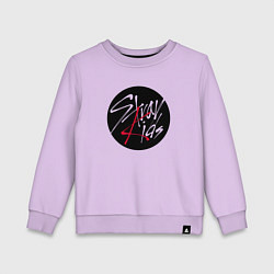 Свитшот хлопковый детский Stray Kids logo, цвет: лаванда