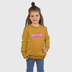 Свитшот хлопковый детский I am kenough barbie, цвет: горчичный — фото 2