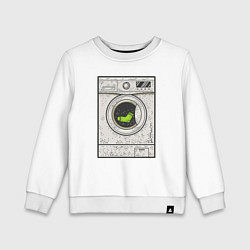 Свитшот хлопковый детский Стиральная машина, цвет: белый