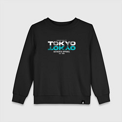 Свитшот хлопковый детский Tokyo Inscription, цвет: черный