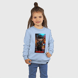 Свитшот хлопковый детский Roblox man, цвет: мягкое небо — фото 2