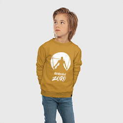 Свитшот хлопковый детский Ророноа Зоро, цвет: горчичный — фото 2