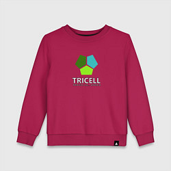 Свитшот хлопковый детский Tricell Inc, цвет: маджента