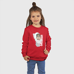 Свитшот хлопковый детский Skibidi Toilet G-toilet, цвет: красный — фото 2