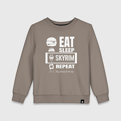 Свитшот хлопковый детский Скайрим The Elder Scrolls, цвет: утренний латте