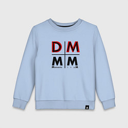 Свитшот хлопковый детский Depeche Mode - Memento Mori Logo DM, цвет: мягкое небо