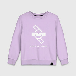 Свитшот хлопковый детский Depeche Mode Mute Records Logo, цвет: лаванда