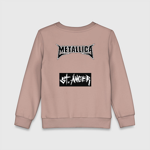 Детский свитшот Обложка альбома St Anger группы Metallica / Пыльно-розовый – фото 2