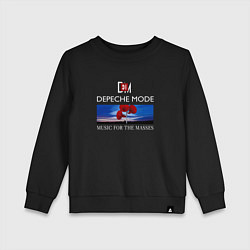 Свитшот хлопковый детский Depeche Mode - Music for the Masses logo, цвет: черный