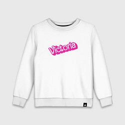 Свитшот хлопковый детский Viktoria - barbie style, цвет: белый