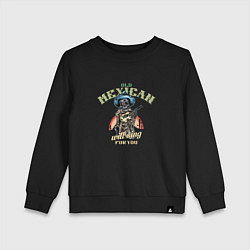 Свитшот хлопковый детский Old Mexican, цвет: черный