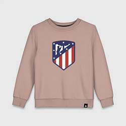 Свитшот хлопковый детский Atletico Madrid FC, цвет: пыльно-розовый