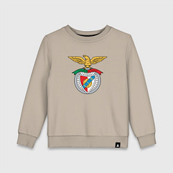 Свитшот хлопковый детский Benfica club, цвет: миндальный