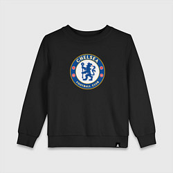 Свитшот хлопковый детский Chelsea fc sport, цвет: черный