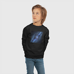 Свитшот хлопковый детский Космический путь, цвет: черный — фото 2