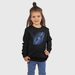 Свитшот хлопковый детский Космический путь, цвет: черный — фото 2