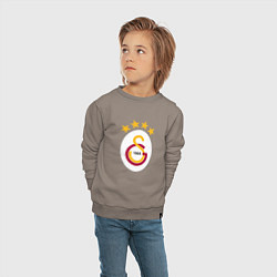 Свитшот хлопковый детский Galatasaray fc sport, цвет: утренний латте — фото 2